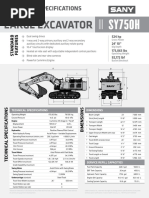 Sany Sy750c Large Excavator 4pg Specsheet d1