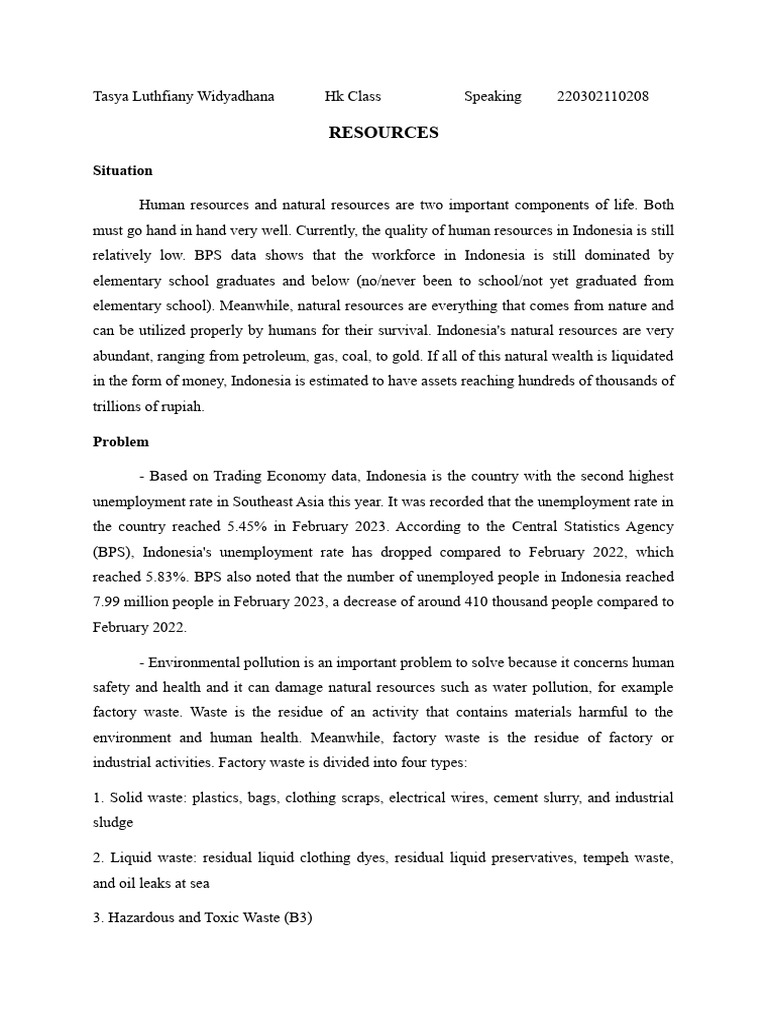 Ministry of Resources script_tasya | PDF | Waste | Municipal Solid Waste