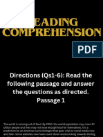 Reading Comprehension 20 March 1