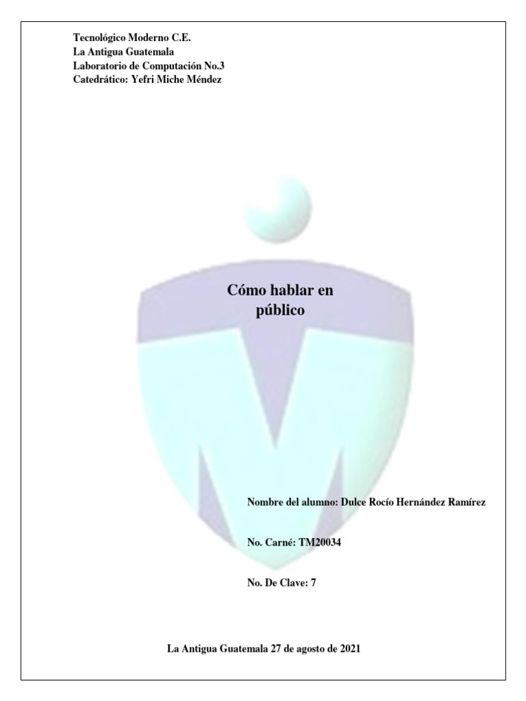 Cómo Hablar en Público | PDF | Hablar en público