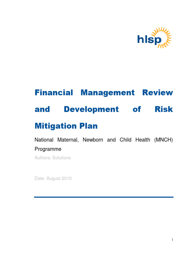 Fm Review Development Of Risk Mitigation Plan Pdf Internal Audit