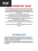 Symmetry Quiz