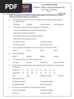 CFN 9256 Maths, Logical Reasoning & Stats QUESTION PAPER