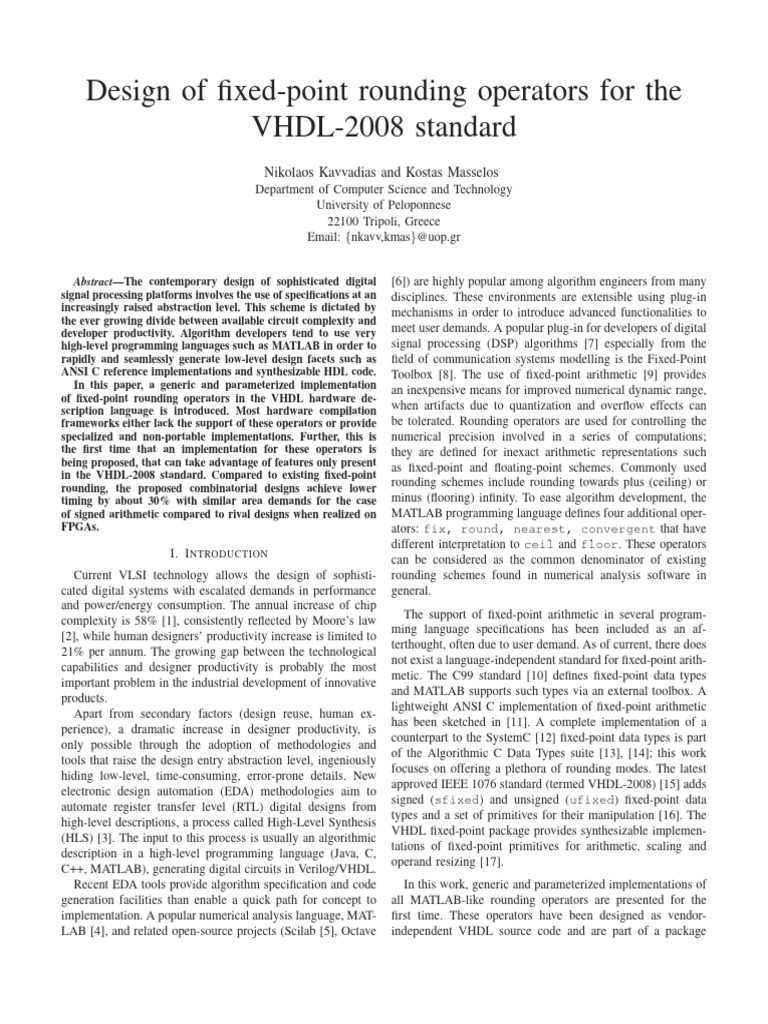 Ieee Standard Vhdl Language 2008 United