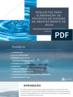E-Book - Requisitos para Elaboração de Projetos de Sistema de Abastecimento de Água