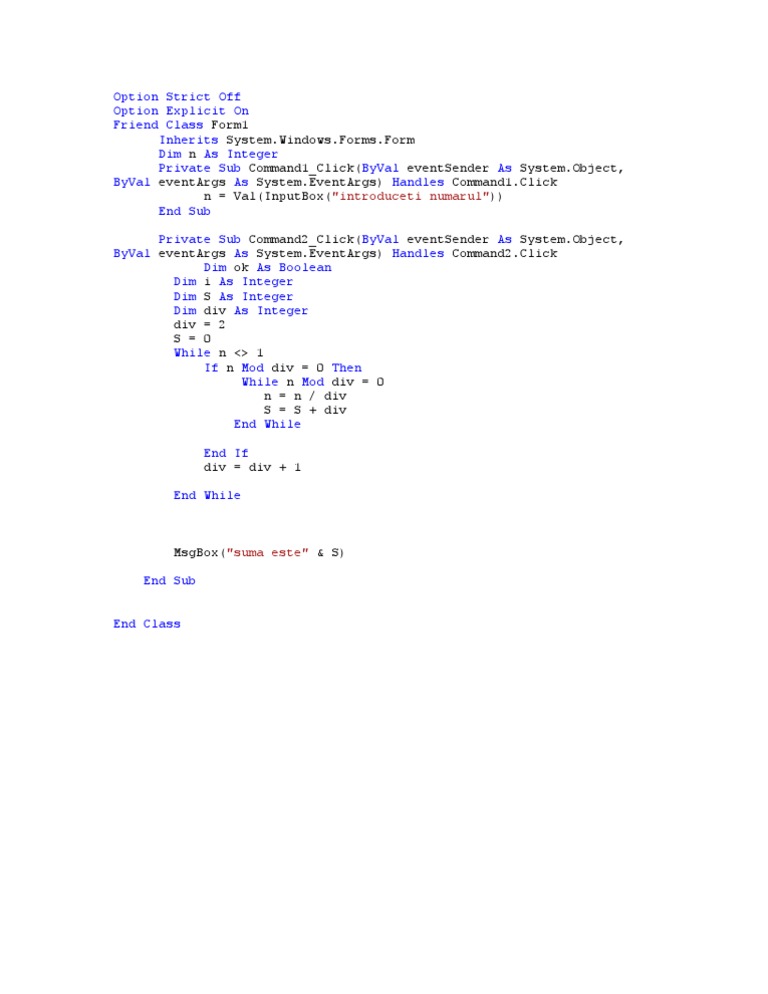 VB.NET Prime Factor Sum Tool | PDF | Computers