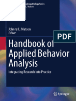 Handbook of Applied Behavior Analysis: Johnny L. Matson
