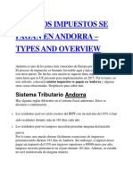 Conoce Cuántos Impuestos Se Pagan en Andorra y Tax Rates