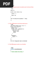 Practical Exam Questions