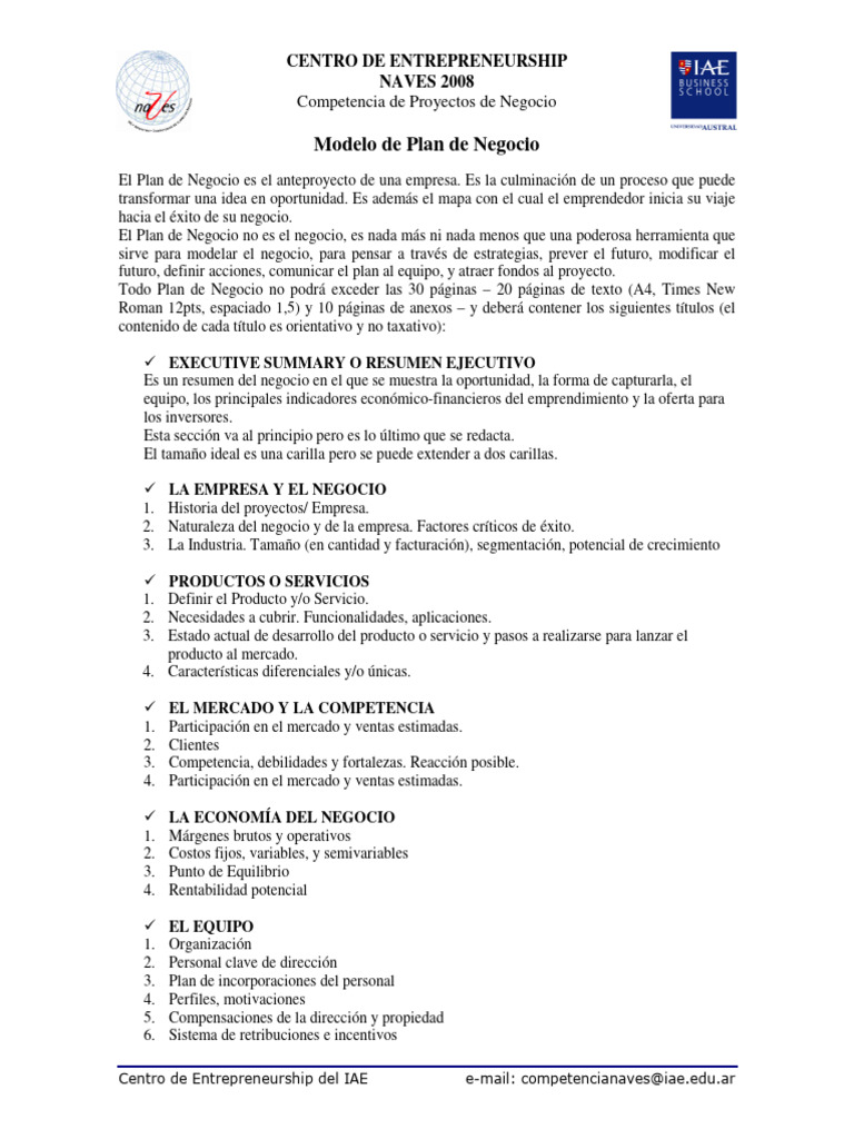 Guía para Crear un Plan de Negocio | PDF | Plan de negocios | Business