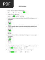 Heat Treatment MCQ