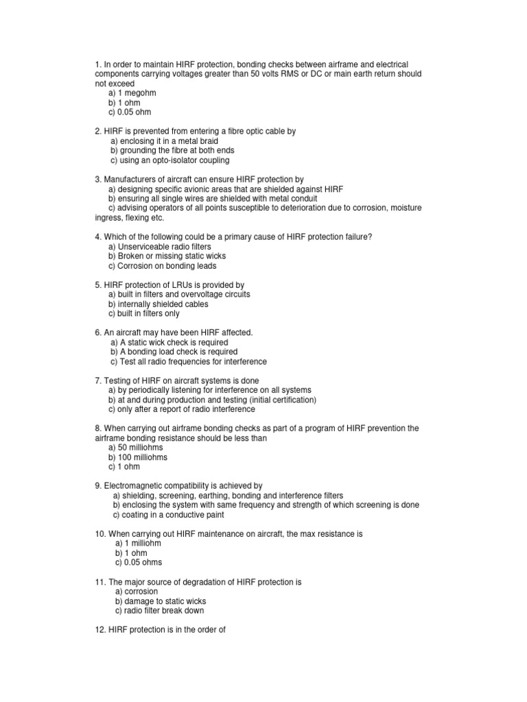 HIRF Protection Guidelines for Aircraft | PDF | Electromagnetic ...