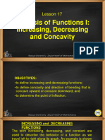 Lesson 17-Analysis of Functions I Increasing, Decreasing and Concavity