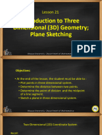 Lesson 22-Introduction To Three Dimensional Geometry Plane Sketching