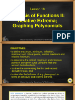 Lesson 18-Analysis of Functions II Relative Extrema and Graphing Polynomials