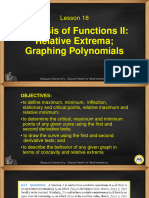 Lesson 18-Analysis of Functions II; Relative Extrema and Graphing Polynomials