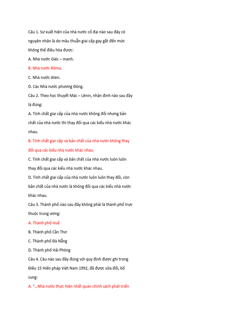 Trắc Nghiệm Pldc 2 | PDF