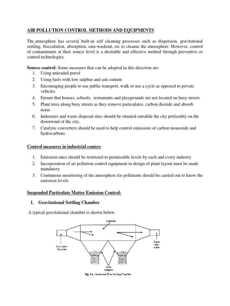 Air Pollution Control Technologies | PDF | Adsorption | Particulates