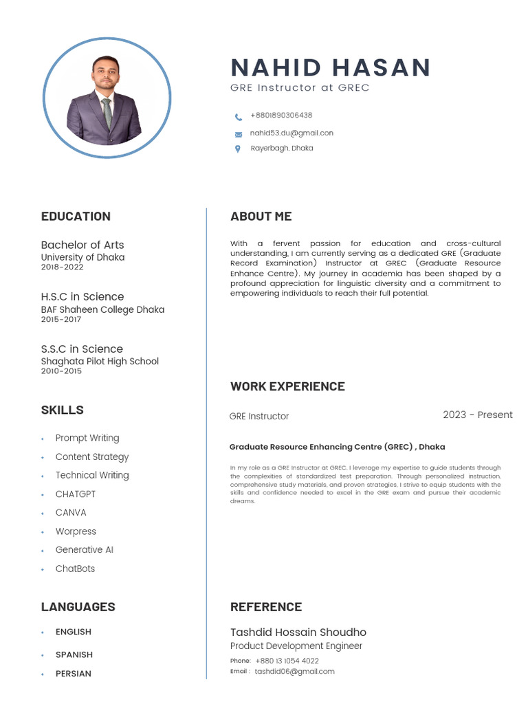 Professional Modern CV Resume | PDF