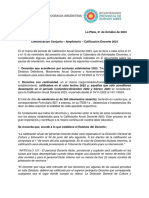 Comunicación Conjunta – Ampliatorio – Calificación Docente