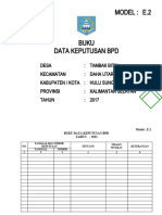 Buku BPD Model E.2 Data Keputusan BPD