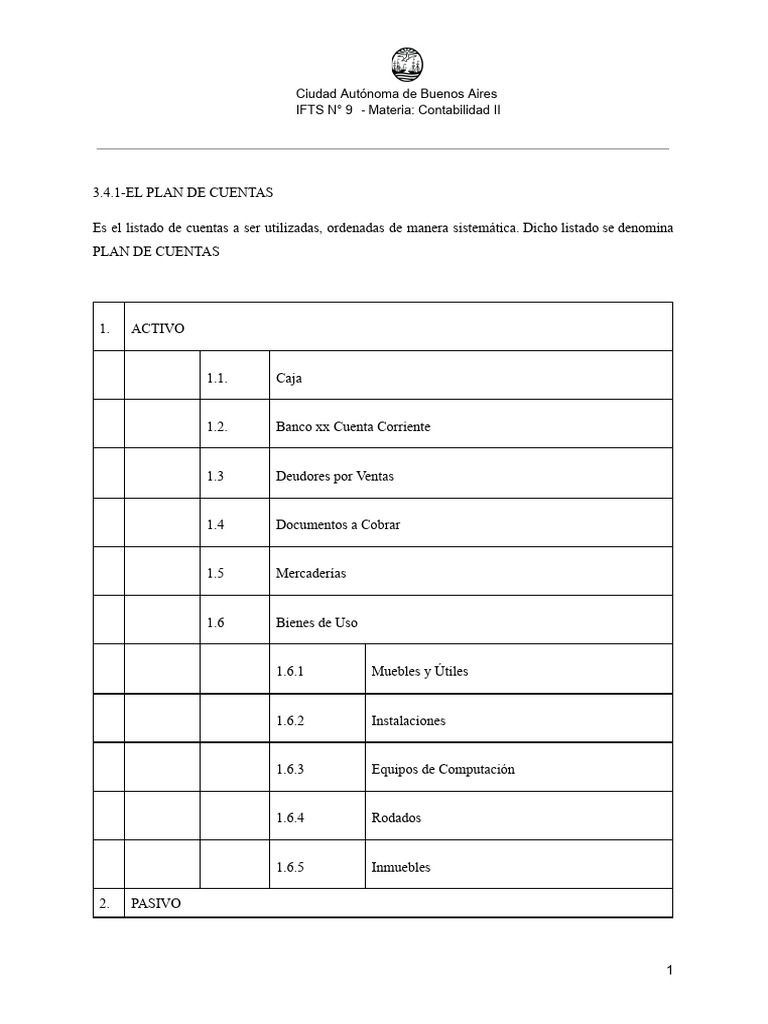 Plan de Cuentas en Contabilidad II | PDF | Contabilidad | Bancos