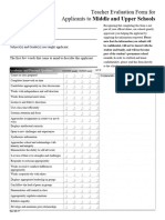 Teacher Evaluation Form 18