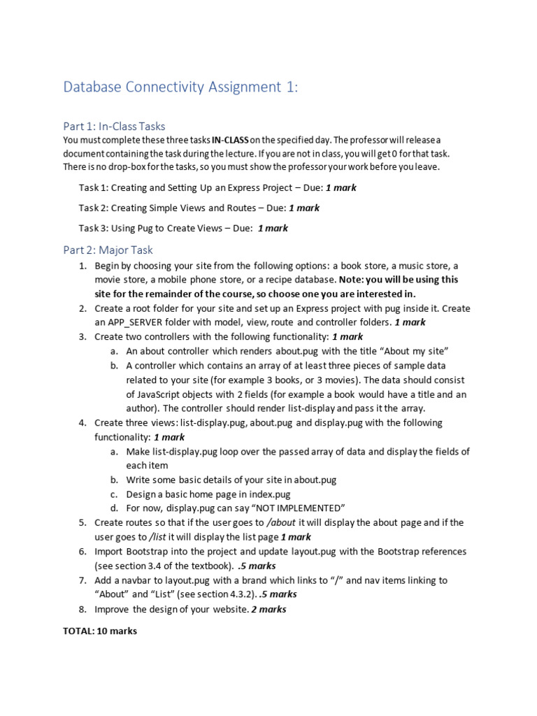 DBC Assignment 1 | PDF
