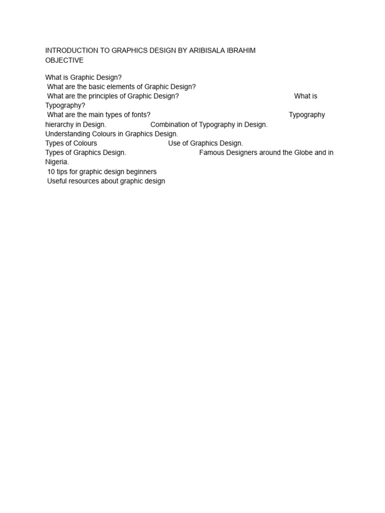 Introduction to graphics design by aribisala ibrahim pdf typography