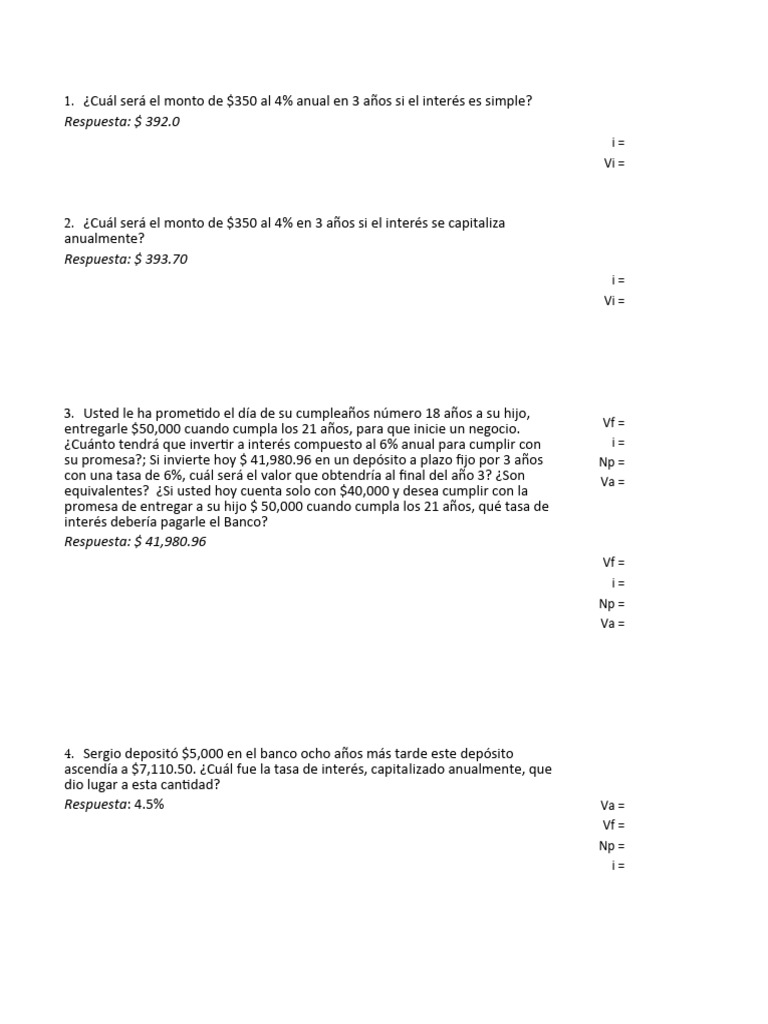 S11.s1 - Taller Matematica Financiera I | PDF | Sector privado ...
