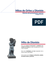 Mitos de Orfeo y Dionisio 