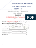 Curso de Formação Continuada em MATEMÁTICA Fundação Cecierj/ Consórcio Cederj Seeduc - RJ