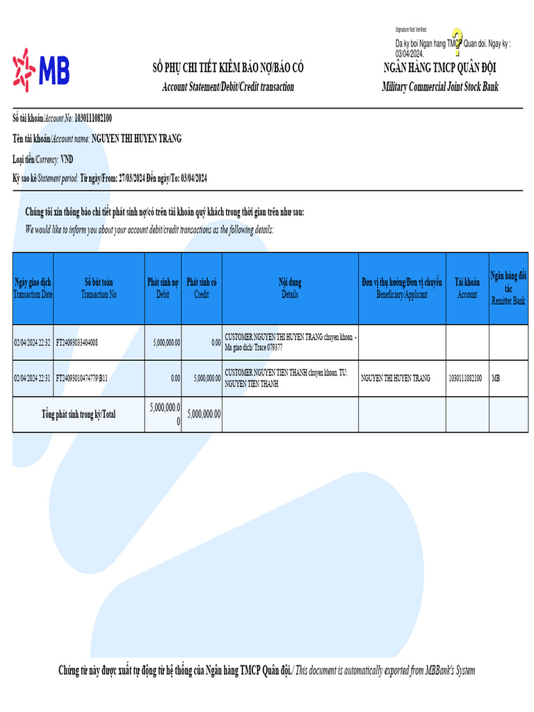Transaction History | PDF