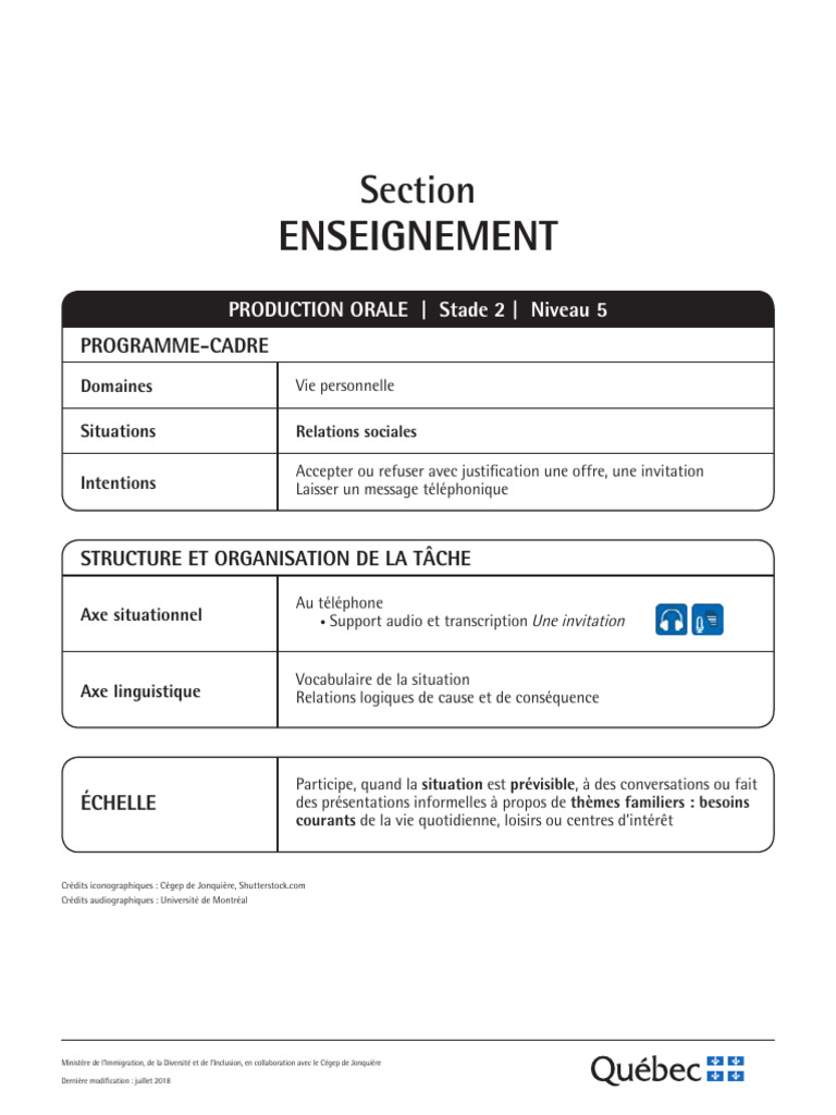 Fiche Message Téléphonique Niveau 5 | PDF | Lexique