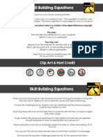 Skill Building Equations: Clip Art & Font Credit