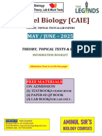 Class 11 - BIOLOGY - AS Level 2025 - Course Info Papers AMINUL SIR