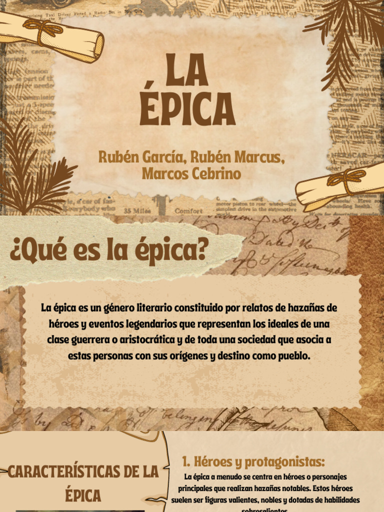 Importancia de la épica en la literatura | PDF | Poesía épica | Narración
