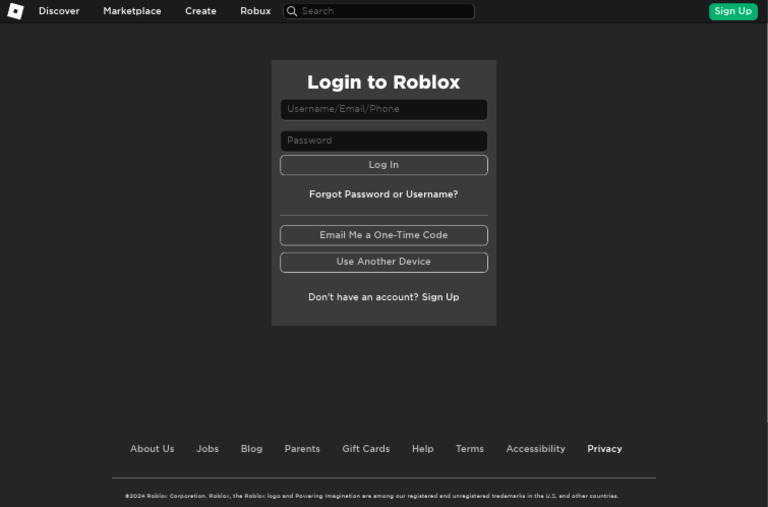 Roblox Account Login Instructions | PDF