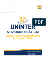 Caderno de Exercicios Da Atividade Pratica de Logica de Programacao e Algoritmos de 2023 Da Fase A1