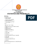 STATISTICS AND PROBABILITY