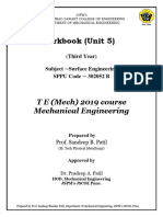 Surface Engineering Workbook Unit 5