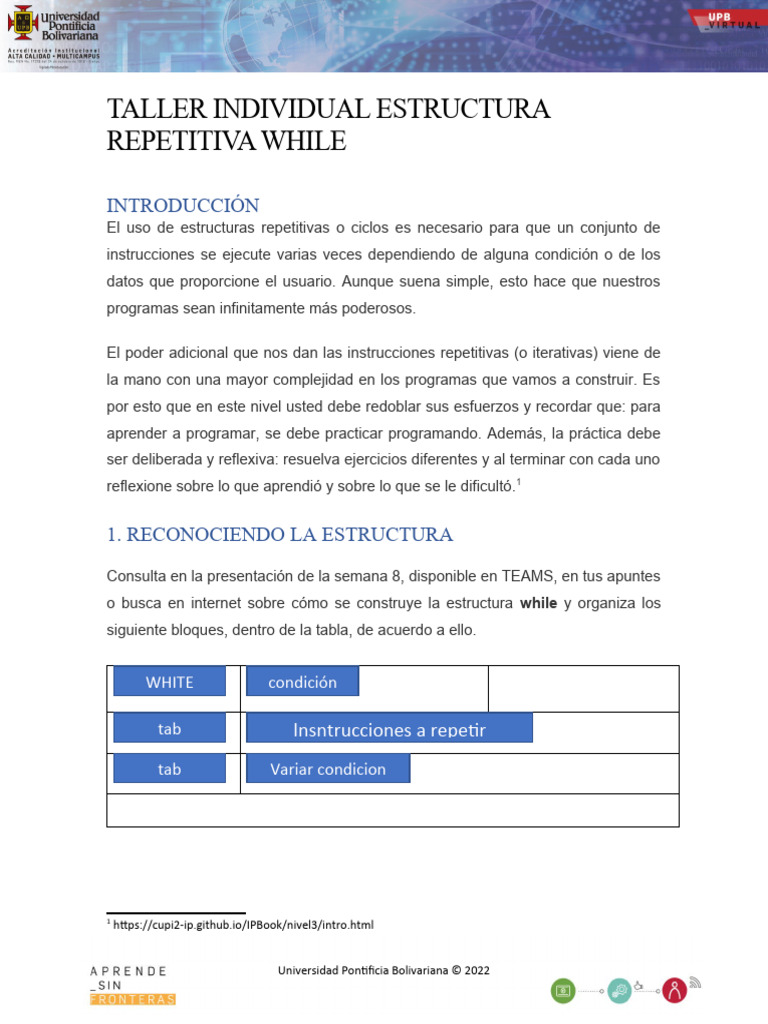 Estructura While en Programación Python | PDF | Informática ...