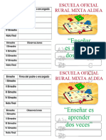 Tarjetas de Calificaciones