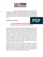 RETINDE - Documento de Posición - La Investigación Educativa