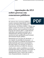 A Interpretação Do STJ Sobre Provas em Concursos Públicos