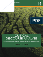 Critical Discourse Analysis. A Practical Introduction To Power in Language