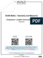 GCSE GEOMETRY CONGRUENCE LENGTH AREA N VOLUMES EXERCISE