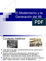 El Modernismo y La Generación Del 98