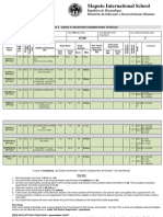 GRADE 9 Checkpoints Timetable 2023