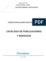 Catalogo Publicaciones Servicios INGEMMET
